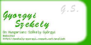 gyorgyi szekely business card